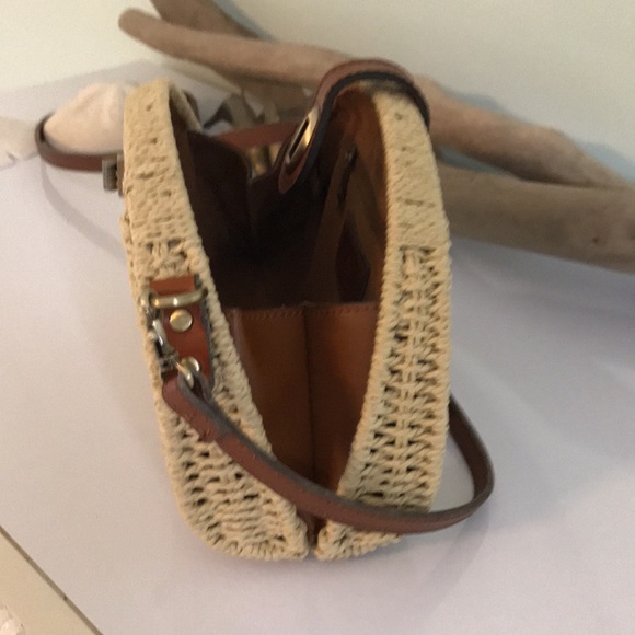 Patricia Nash Women Bonella Spring Wicker Natural Tan Susella Crossbody Mini Bag - Picture 16 of 16